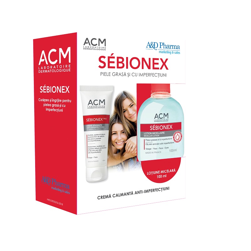 Pachet Sebionex Trio 40 ml + Lotiune Micelara 100 ml, ACM, A&D Pharma Marketing