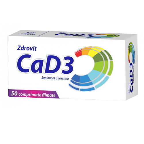 Calciu D3, 50 comprimate, Zdrovit