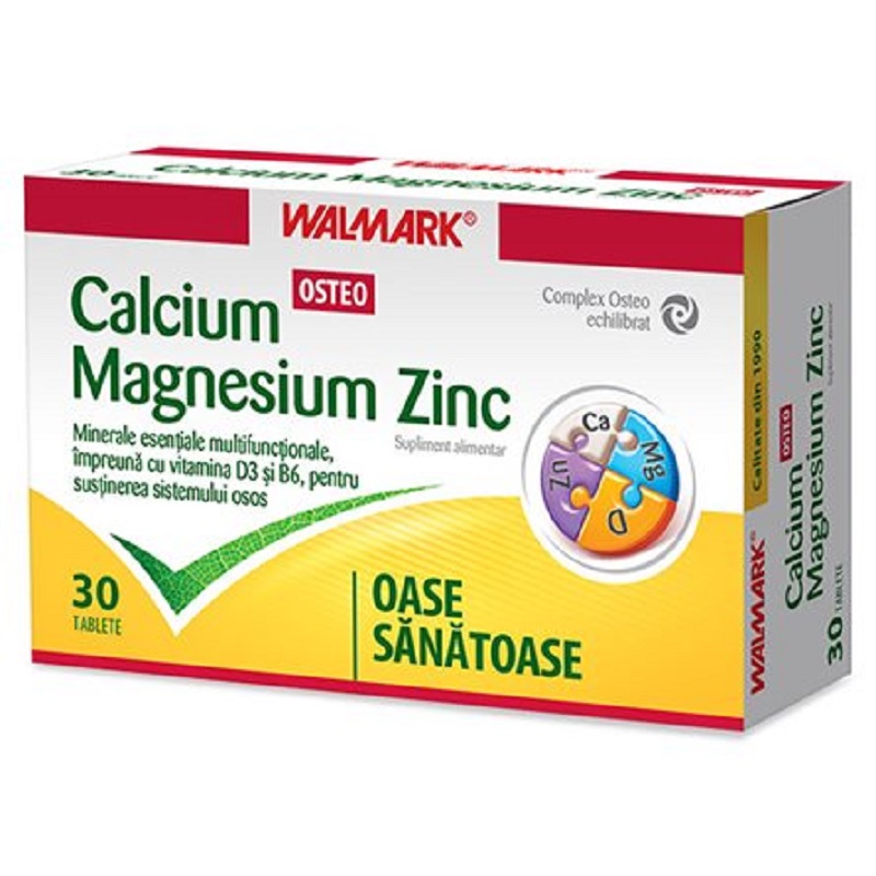 Calcium Magnesium Zinc Osteo, 30 tablete, Walmark
