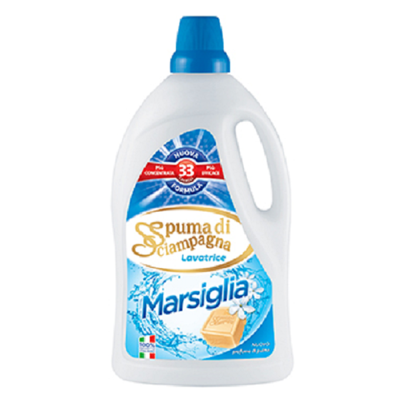 Detergent lichid de rufe pe baza de enzime Marsiglia, 2070 ml, Spuma di Sciampagna