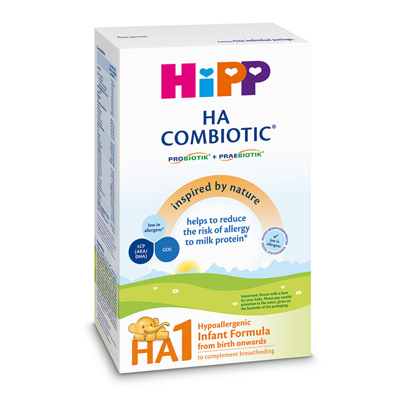 Lapte praf formula de inceput HA1 Combiotic, +0 luni,  350gr, Hipp