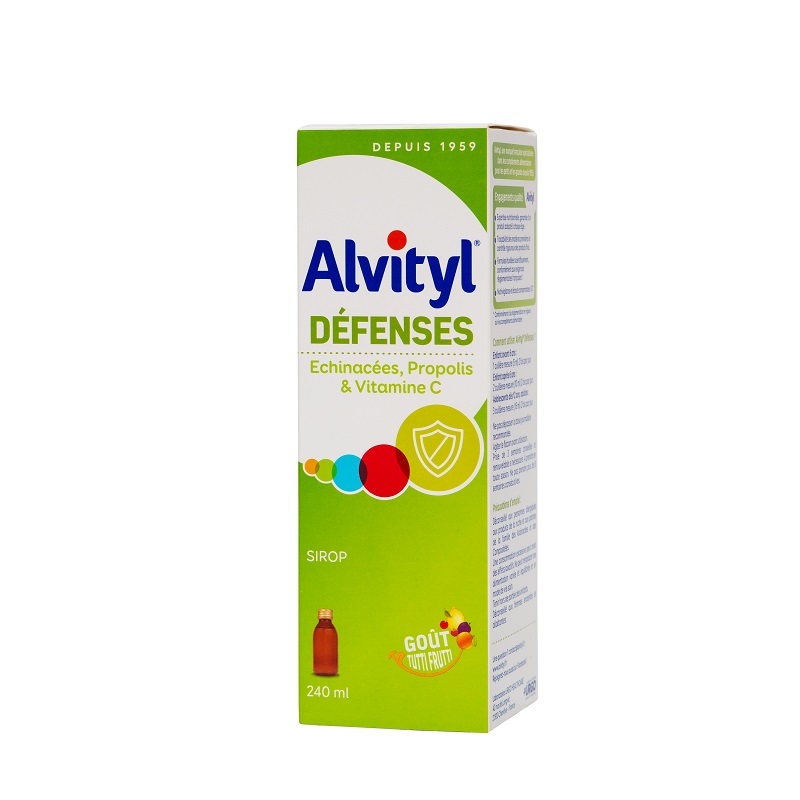 Alvityl Defenses + vitamina D sirop fara zahar, 240 ml, Urgo