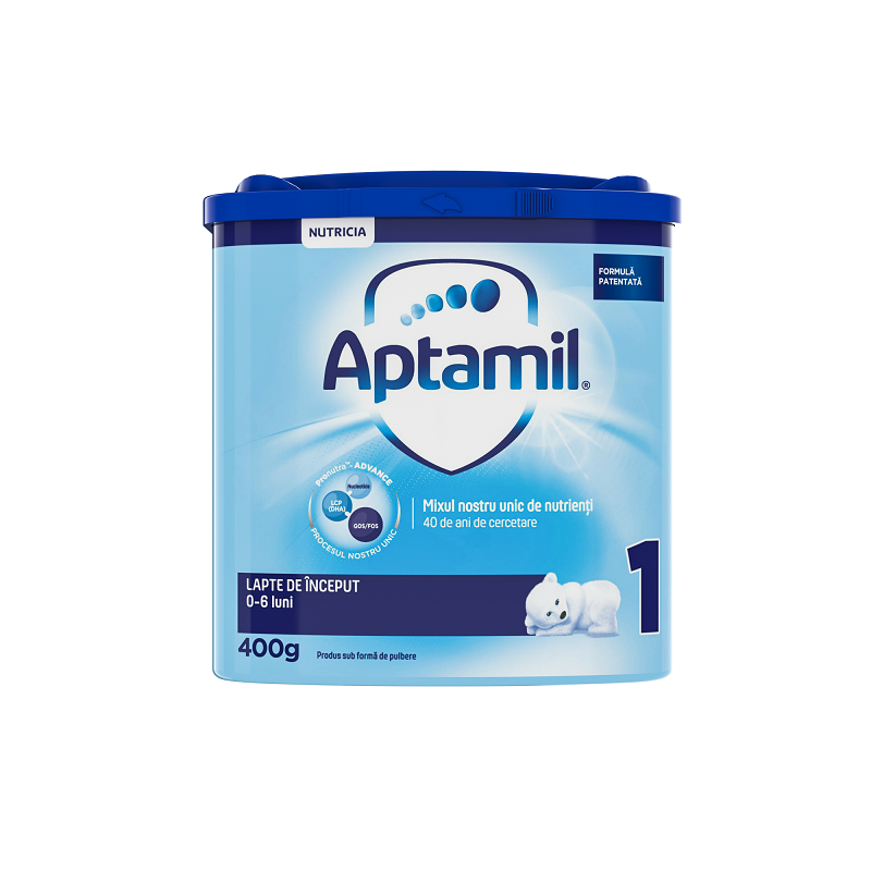 Aptamil 1 cu Pronutra formula de lapte de crestere Premium, 0-6 luni, 400 g, Nutricia