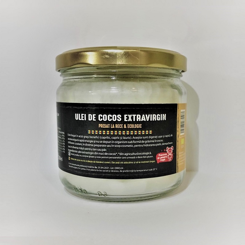 Ulei de cocos extravirgin, 300 ml, Biosof