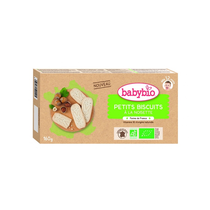 Biscuiti Bio cu alune pentru copii, 160 gr, BabyBio