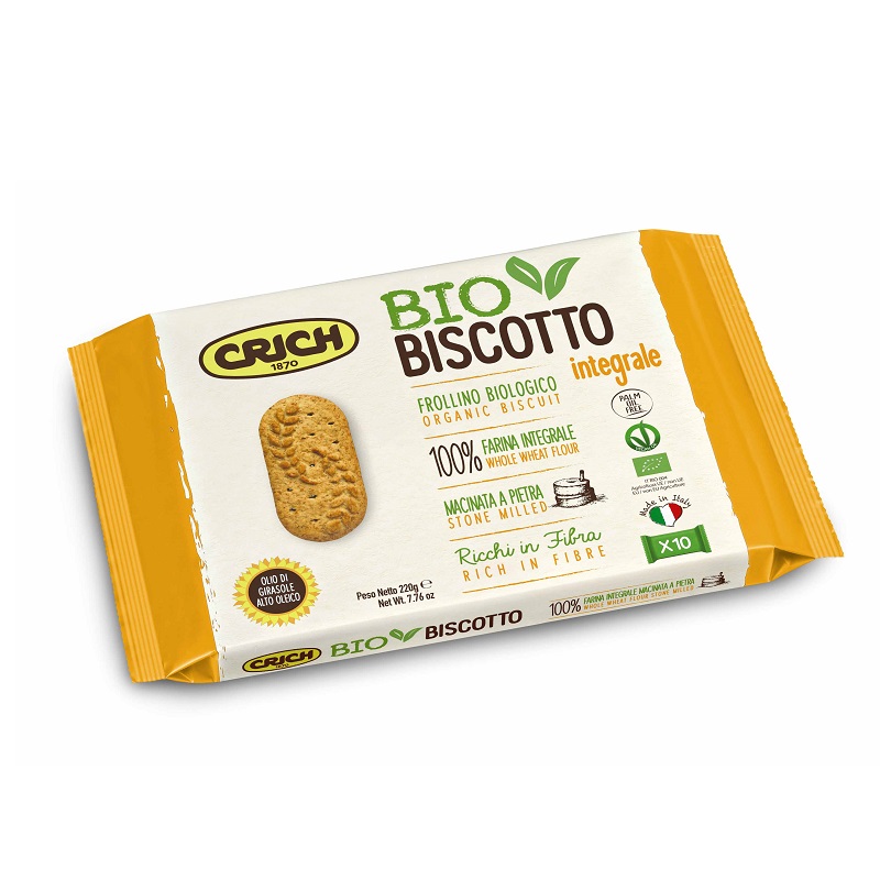 Biscuiti din faina integrala Bio, 220 g, Crich