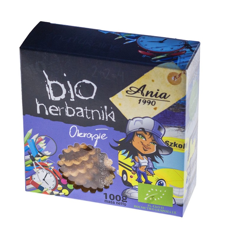 Biscuiti rotunzi Bio, 100 g, Ania