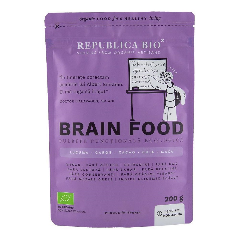 Brain Food Maca galbena (radacina), 200 gr, Republica Bio