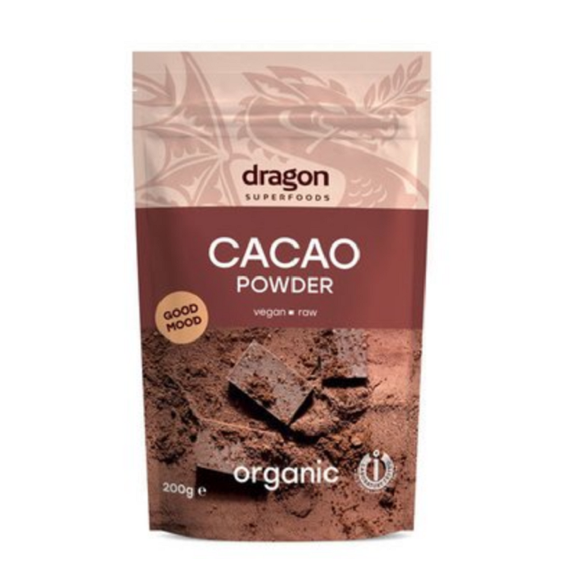 Cacao pudra Bio, 200 g, Dragon SuperFoods
