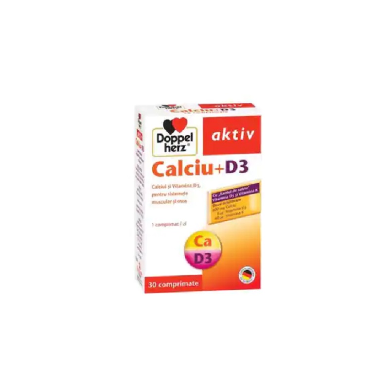 Calciu+Vitamina D3 pentru oase si muschi, 30+10 comprimate, Doppelherz