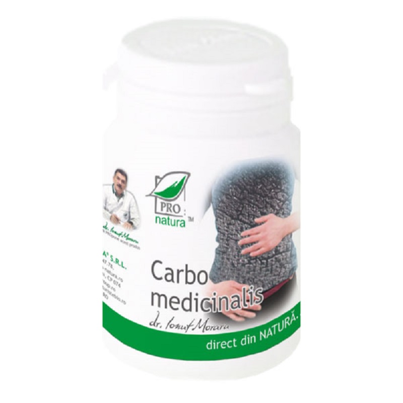 Carbo medicinalis, 60 capsule, Pro Natura