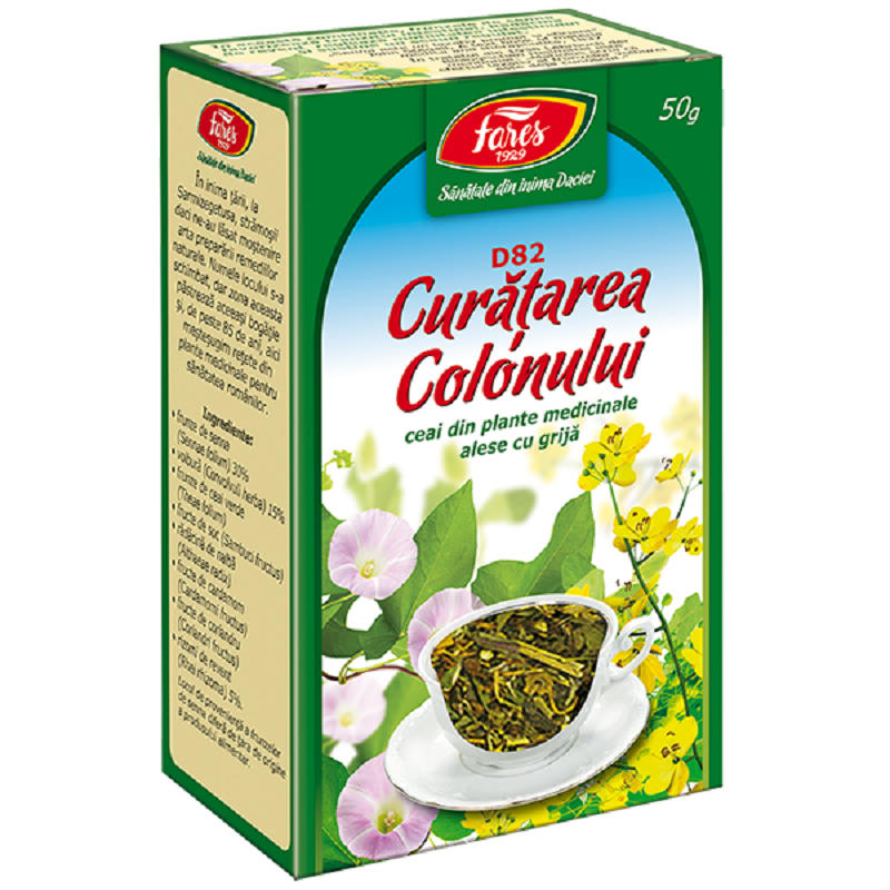 Ceai curatarea colonului, Fares, 50 g | hotatelescopica.ro
