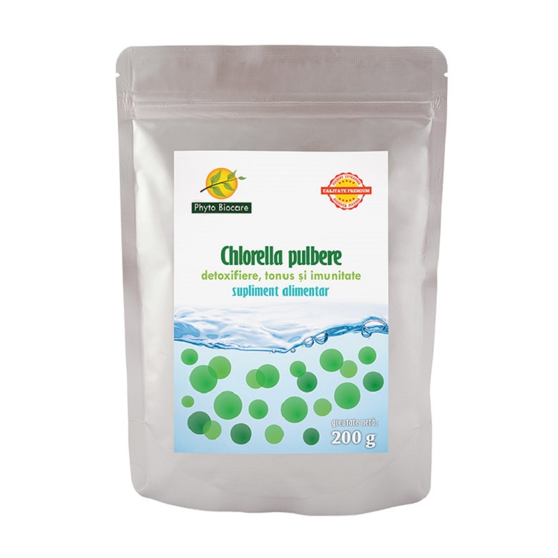 Chlorella pulbere, 200 g, Phyto Biocare