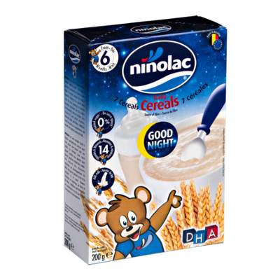 7 cereale Noapte buna, Gr. +6 luni, 200 g, Ninolac
