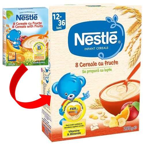 8 Cereale Cu Fructe 1 3 Ani 250 G Nestle Bebe Tei