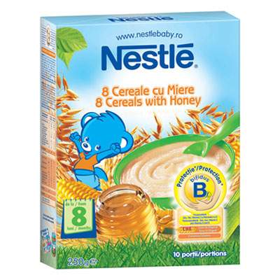 8 Cereale cu miere, +8 luni, 250 g, Nestle