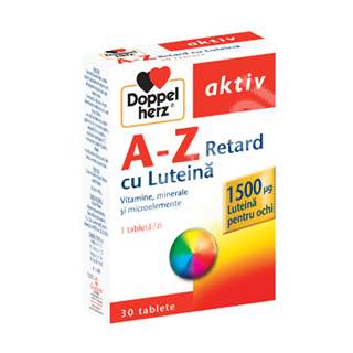 A-Z Retard Doppel herz cu Luteina, 30 tablete, Quisser Pharma