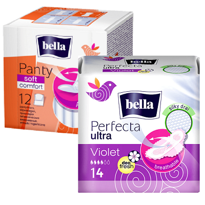 Absorbante intime Perfecta Ultra Violet si Panty Soft, 14 buc, Bella