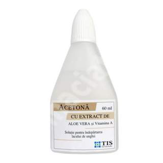 Acetona cu extract de Aloe Vera si Vitamina A, 60 ml, Tis Farmaceutic