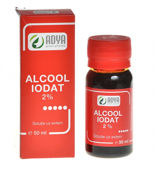 Alcool Iodat 2%, 50ml,  Adya