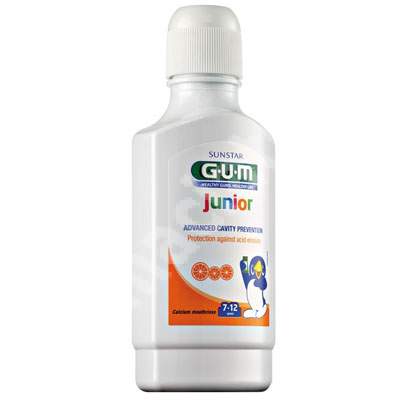 Apa de gura Junior Rinse, 7-12 ani, 300 ml, Sunstar Gum