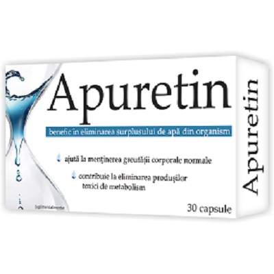 Apuretin - Supliment pentru retentia de apa, 30 capsule
