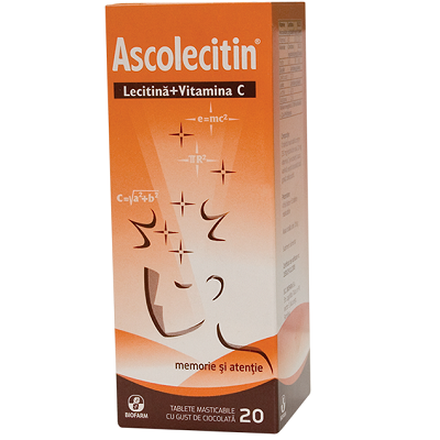 Ascolecitin, 20 tablete masticabile, Biofarm