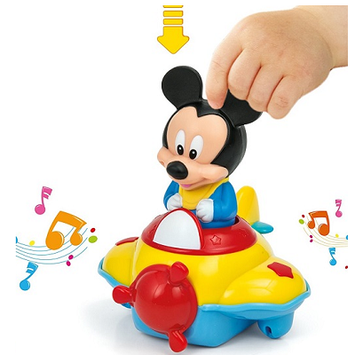 Avion muzical Mickey Mouse, +6luni, CL14246, Clementoni