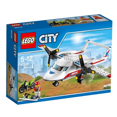 Avion sanitar, 5-12 ani, L60116, Lego City