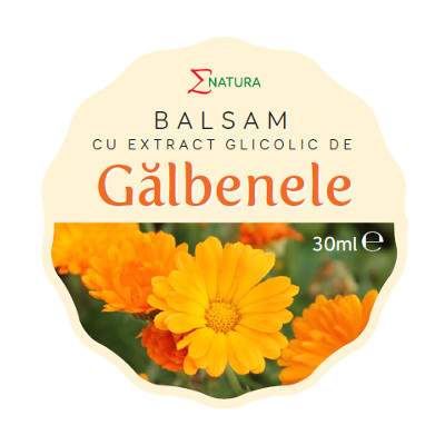 Balsam cu extract glicolic de galbenele, 30 ml, Enatura