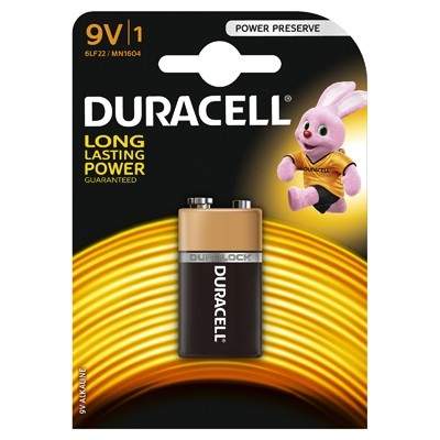 Baterie Basic 9 V, Duracell