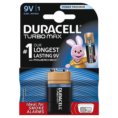 Baterie Turbo Max 9V, Duracell