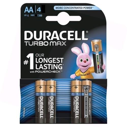 Baterii Turbo Max AA4, 4 buc, Duracell