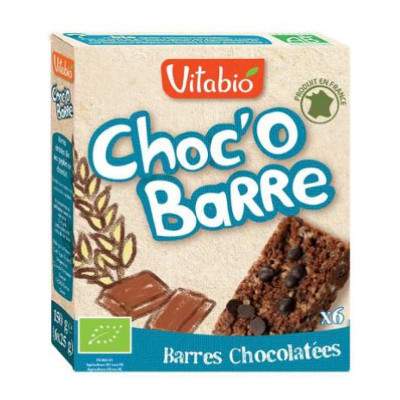 Batoane de cereale organice cu bucati de ciocolata, 6x25 g, Vitabio 
