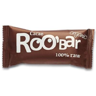 Baton Raw Bio cu cacao, 50 gr, Roo'bar