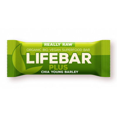 Baton Raw cu chia si orz verde, 47 g, Lifebar