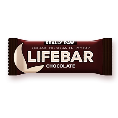 Baton Bio Raw cu ciocolata, 47g, Lifebar