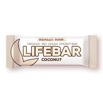 Baton Bio Raw cu nuca de cocos, 47 g, Lifebar