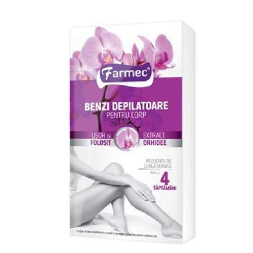 Benzi depilatoare cu extract de orhidee, Farmec