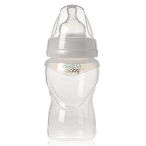 Biberon din silicon AirFlow, 250 ml, +0 luni, Vital Baby