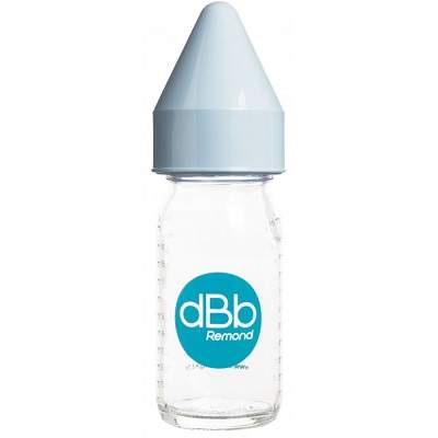 Biberon sticla 110 ml, Regul Air,121001, tetina anticolici din cauciuc NN 0-4 luni (ciel) - dBb Remond