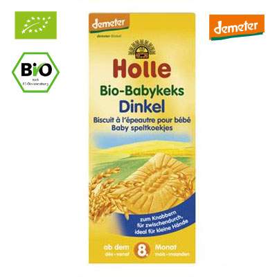 Biscuiti Bio din grau spelt, Gr. 8 luni, 150 g, Holle Baby Food