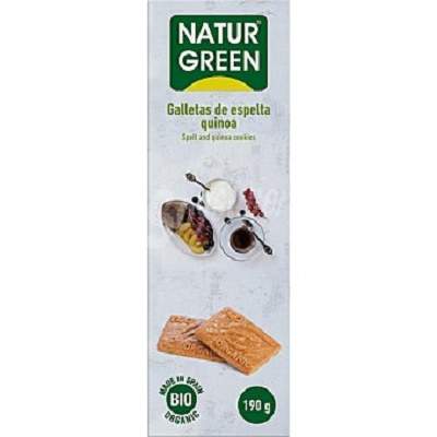 Biscuiti Bio din grau spelta si Quinoa, 190g, NaturGreen