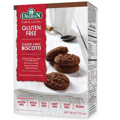 Biscuiti cu ciocolata clasici fara gluten, 150 g, Orgran