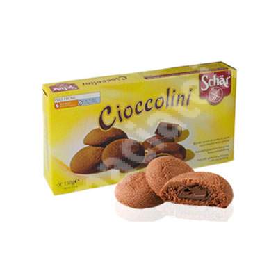 Biscuiti cu crema fara gluten Cioccolini, 150 g, Dr. Schar