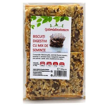 Biscuiti digestivi, mix de seminte, 100g, GreenSense