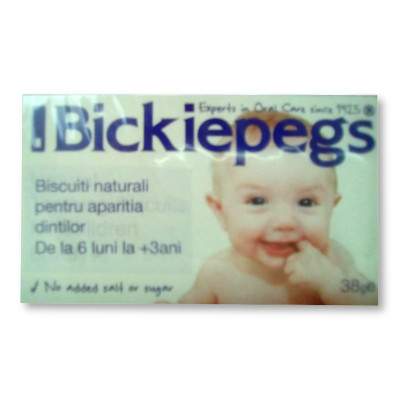 Biscuiti speciali pentru usurarea aparitiei dintilor, 6-36 luni, 38 g, Bickiepegs Healthcare