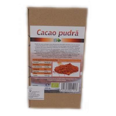 Cacao pudra Bio, 200 g, Managis