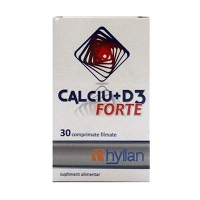 Calciu D3 Forte, 30 comprimate, Hyllan