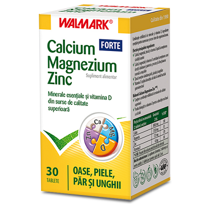 Calciu Magneziu Zinc Forte, 30tabl, Walmark